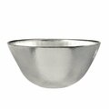 Red Pomegranate Collection 8 in. Aura Salad Bowls, Silver - Set of 4 4974-2
